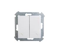 Stair Connector Double Backlit Simon 54 DW6/2L.01/11