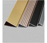Stair Door Trim Protector Non Slip Stair Nosing Grooved Aluminum Staircase Step Treads Edging Protector for High Traffic-Safety, Indoor-Outdoor Use(Gold,0.45m/1.5ft)
