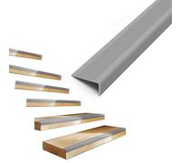 Stair Edge Protector, 50x20mm Waterproof Stair Edging PVC Rubber Angle Moulding with Rounded Edge, Flexible L-Shaped Transition Strip for Stair Steps