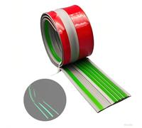 Stair Edge Protector, L-Shaped Vinyl Stair Nosing Non-Slip Self-Adhesive Stair Edge Protector, Step Edge Trim Strips for Indoor Outdoor(Green,100in/2. 54m)