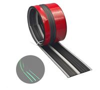 Stair Edge Protector, L-Shaped Vinyl Stair Nosing Non-Slip Self-Adhesive Stair Edge Protector, Step Edge Trim Strips for Indoor Outdoor(Black,90in/2.28m)