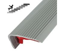 Stair Edge Protector Stair Nosing Edge 2m L-Shape Step Edge Trim Strips Non-slip Stair Nose Edging Self-Adhesive Pvc Stair Edge Trim Waterproof Wear Resistant Stair Edge Nose Trim Building Products