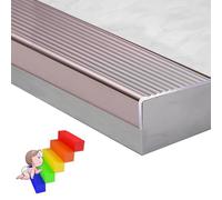 stair edging, Stair Edge Protector,Non-Slip Stair Tread Stair Trim for Indoor Outdoor Stair Steps, Help Elderly, Children to Walk The Stairs Safely(Purple-gold,100x30mm)
