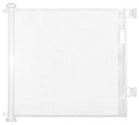 Stair Gate, Door, Extendable Roll-up 0-300 Cm, Wall-mounted/no Drilling Required, Glitter, Dog(Weiß)