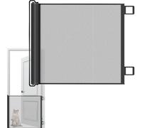 Stair Gate - Retractable Stair Gate For Baby & Dog Easy Install Silent single-Handed function | Flexible No Punching Kid Isolation Net Safety | Doggy Barrier For Kitchens Doorways Hallways Outdoor