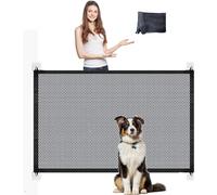 Stair Gates for Baby Pet Safety Gate Dog Gates for The House, Stair Gates for Dogs Easy Install Anywhere,3 Poles Avoid Pets from Passing Underneath, 100 x 72 cm, 3 Poles 8 Hooks