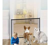 Stair Gates for Dogs, 110×72 cm Portable Mesh Stair Gate Indoor Extendable No Drilling Baby Gates Safety Dog Stair Gates for Kids Pets and Baby Providing Safe