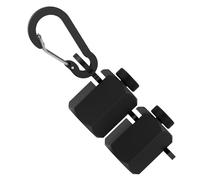 Stair Gauge Set with Holder and Carabiner,Aluminum Alloy Non Slip Framing Square Stops Hex Multi Angle Square Auxiliary Clip for Framing Rafter Layout(black)