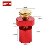 Stair Gauges for Framing Square, Aluminum Alloy Rafter Layout Attachment Jig with Gold Oxide Steel Thumbscrew, Black and Red Clamp for Carpenter and(RED-20MM)