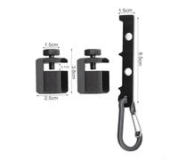 Stair Gauges for Framing Square, Hex Flat Aluminum Alloy Layout Tool with Thumb Screws for Rafter and Stair Beam Marking, 3.8 x 2.5 cm, Blue(Black)