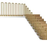 Stair handrail 35cm - 100cm Stair Handrail Transition Handrail for Indoor Stairs and Outdoor Stairs for Concrete Stairs with Installation Kit, Gold (Size : 75cm(2.5ft))