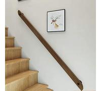 Stair Handrail Bannister Kit, Wood Stair Banister Handrail 1ft-20ft, Against The Wall Elderly Children Corridor Support Rod, Non-Slip Old Man Hand Rails Indoor(4ft/120cm)