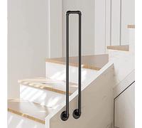 Stair handrail Elderly Safety 1 Step Handrails Black Stair Handrail with Mounting Kit Attic Railing Non-Slip Stair Railing (Size: 75cm (2.5ft))