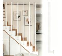 Stair Handrail Guard, Indoor Floor to Ceiling Mounted Railing for Lofts, Adjustable Bracket, Baluster Post Sidewall to Ceiling, Ideal for Attics and Staircases, 4FT