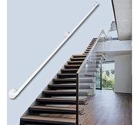 Stair Handrail Handrails for Indoor Stairs White,Iron Pipe Railing Handrails, Against The Wall Porch/Exterior Steps Disabled Safety Grab Bar/297/9M(12.8Ft)
