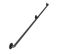 Stair Handrail Railing Wall Mount Stair Banister,Against The Wall Loft Corridor Support Bar,Complete Kit Color:Black/6Ft