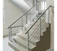 Stair Handrail Stainless Steel Stair Balustrade Kit, Floor Standing Safety Banister for Concrete Deck/Porch(L 150cm)