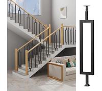 Stair Handrail Stair Spindle Black Stairs Banister Column Spindle with Adjustable 270° Angle Bracket, Stair Handrail Column for Stairs Remodeling 1/4/5/8/10/15/20/25/30 Pack(95cm/37.4in,25pack)