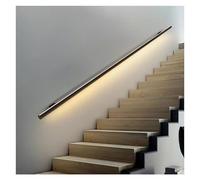 Stair handrailIlluminated stair handrail for porch and patio LED stair handrail aluminum grab bar with light illuminated handrail for outdoor and indoor stairs wall (color: left size