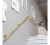 Stair il 220CM Gold Iron Railing for Indoor Stairs & Balconies Side Mount Installation Kit IncludedSafety Support for Home Decor