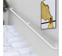Stair il 80cm-6m White Wall-Mounted Safety Support Bar for Indoor/Outdoor Steps Secure Railing for Stairway Corridor & Balcony Use