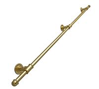 Stair il Indoor Outdoor Railing with Supports Gold - Available in 80cm 90cm 100cm 120cm 150cm 180cm 200cm 250cm | Metal Staircase Grip Handle