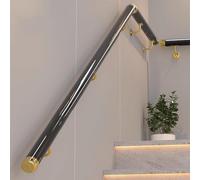 Stair il Kit for Wall Mount PVC Grab Bar for Easy Installat Black 1.6m/5.24ft Railing for Elderly & Did Safe Support