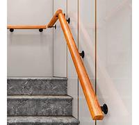 Stair il Railing Kit - Metal and Wooden ils with Balusters Square Posts Screws for Indoor Staircase Corridor Patio & Porch - 80cm Wall ils