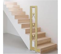 Stair il Wall Mounted Wrought Iron U Shaped Safety Railing for Attics Basements Garages Indoor Security (Gold 50cm 20 in)