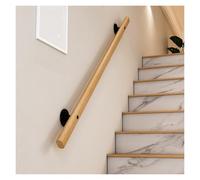 Stair ils for Safety, Wooden il Kit with Metal Brackets, Anti-Skid Grab Bar for Elderly & Kids, 13.1ft Length for Bathroom & Corridor Use