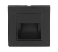 Stair Lamp LED Step Lamp Recessed Stair Light Always Bright Astigmatism-like Foot Light 3000K 1.5W for Stairway Corridor Under Counter Fixtures (Black)