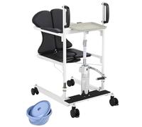 Stair Lift Chair Patient for Home, Handicap Shower Transfer with Split Seat, Bedside Commode Shower Aid for Elderly, Not for Total Paralysis Patient