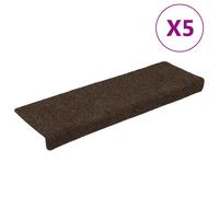 Stair Mat 15 Pack Brown 65x21x4 cm Polypropylene Non-Slip Self-Adhesive 3mm Dots