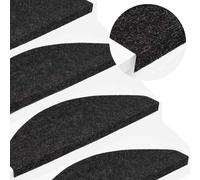 Stair Mat 56x17x3cm Beige Needle Felt Fabric Non-Slip Washable Adhesive Stripset