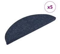 Stair Mat 5pcs Blue 56x17x3cm Polypropylene Needle-Punched Non-Slip Dots Machine