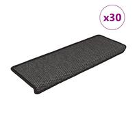 Stair Mat 65x21x4 cm Anthracite Sisal-Look Fabric Self-Adhesive 30pcs 89%PP Warm
