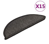 Stair Mat Anthracite 56x17x3cm Sisal-Look Fabric Self-Adhesive 30pcs Washable