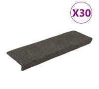 Stair Mat Anthracite 65x21x4cm Needle-Punched Polypropylene 30 pcs Self-Adhesive