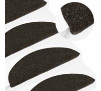 Stair Mat Anthracite Needle Felt 95%PES 56x17x3cm Self-Adhesive Non-Slip 10 pcs