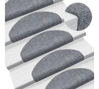 Stair Mat Light Grey 65x21x4cm Polypropylene Non-Slip Machine Washable Tread Pro