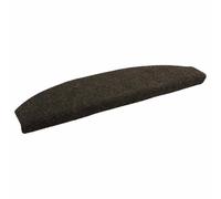 Stair Mat Semicircle Dark Brown 80x24.5x3.5cm Needle-Punched Fabric 15pcs Indoor