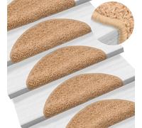 Stair Mat Set 10pcs Beige 56x17x3cm 100% PP Tufted Washable Adhesive NonslipGrip