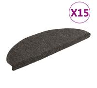 Stair Mat Set 15pcs Anthracite 65x21x4cm Needle-punched Non-Slip Treads GripDot