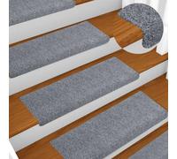 Stair Mat Set, 65x21x4 cm Light Grey Polypropylene Needle-Punched 5 pcs Non-Slip