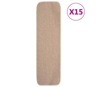 (beige, 75 x 20 cm) vidaXL 15x Anti Slip Stair Mats Rug Rectangular Multi Colours 60x25/75x20cm