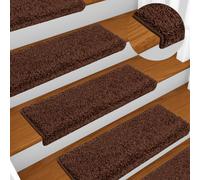 (dark brown, 10) vidaXL Carpet Stair Treads Decorative Stair Step Protector Rug Stair Mats