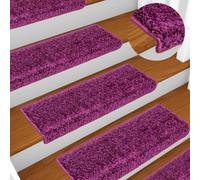 Stair Mats 10 pcs 65x21x4 cm Violet Rectangular Edge