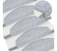 Vidaxl Stair Mats 10 Pcs 65X24X4 Cm Light Grey, Grey