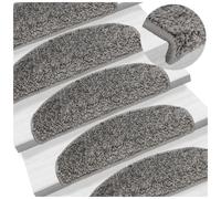 vidaXL Stair Mats 10 pcs Grey Home Decor Stair Step Rug Carpet Protector Tread