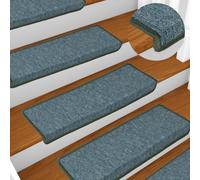 Stair Mats 15 pcs 65x21x4 cm Dark Green Rectangular Edge